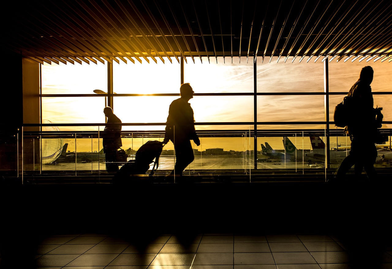 airport, terminal, man, travel, travelers, passengers, silhouettes, backlighting, people, flight, transport, businessmen, walking, sunlight, transportation, trip, journey, planes, airport, airport, airport, airport, airport on Miles and Memories