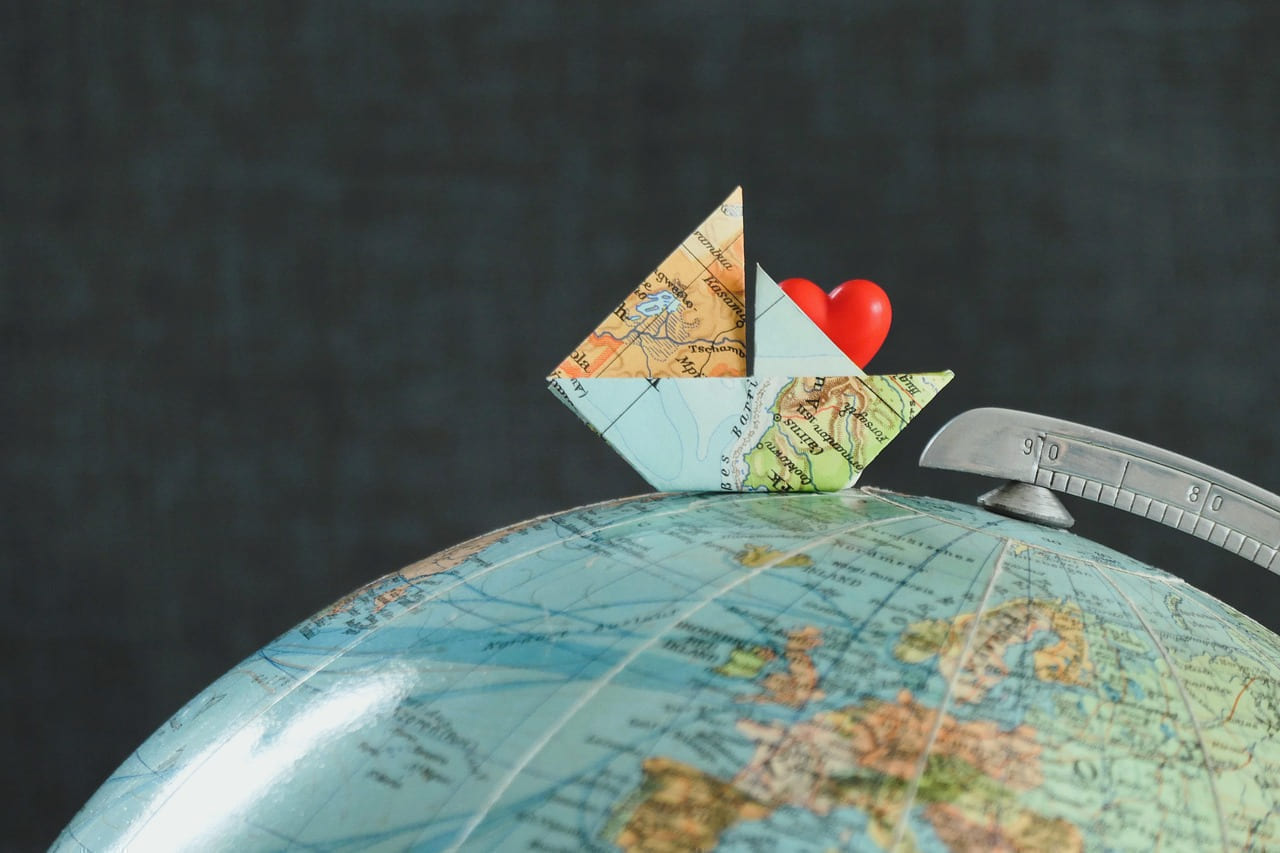 globe, ship, exploration, to travel, heart, adventure, world, nature, explore, vacation, sea, water, wedding, sail, world travel, vacations, plane, coupon, wanderlust on Miles and Memories